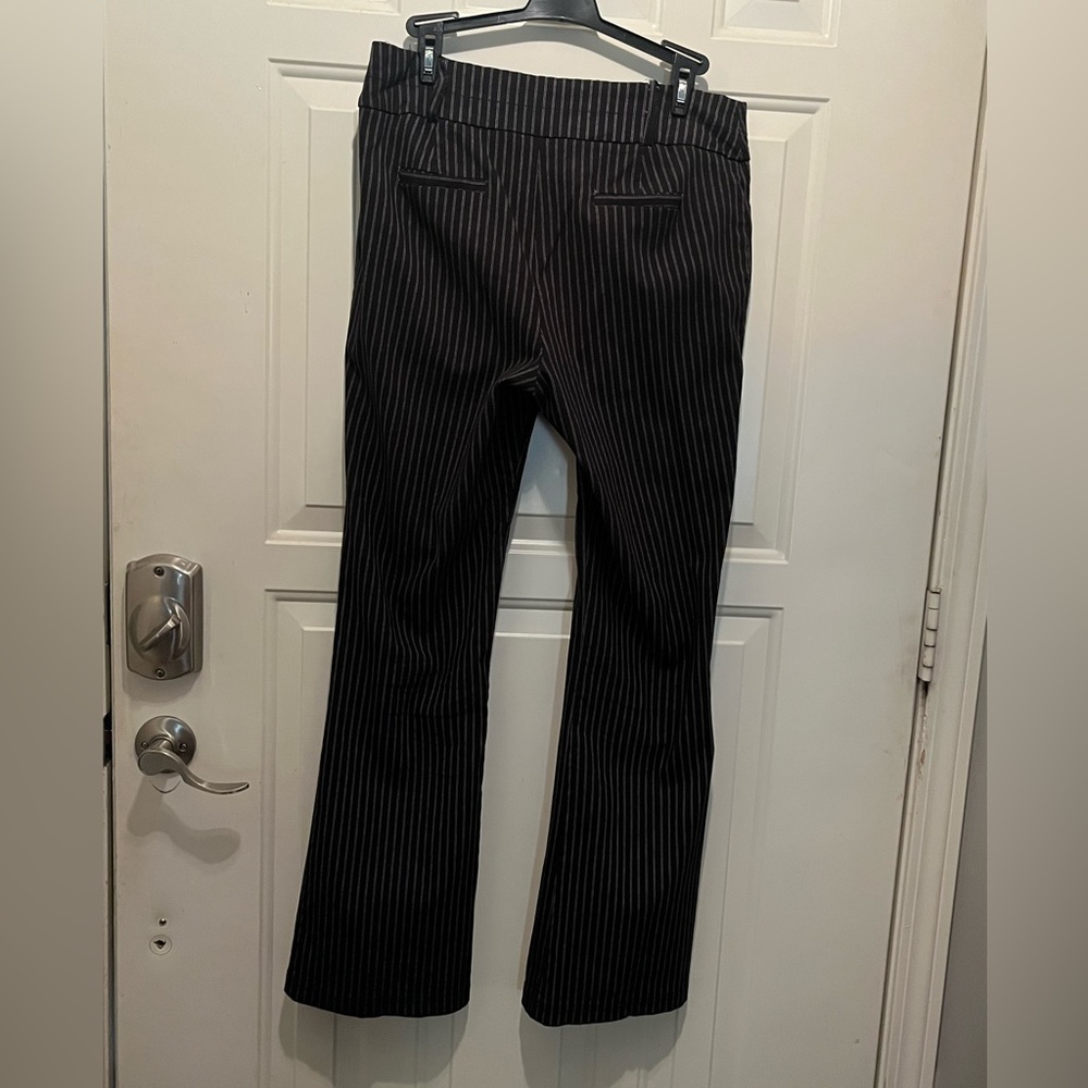 Flirtatious Black Pinstripe Women's Pants - Picture 4 of 5